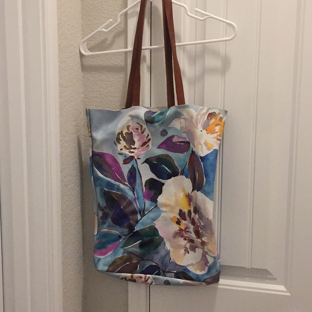 Anthropologie leather tote